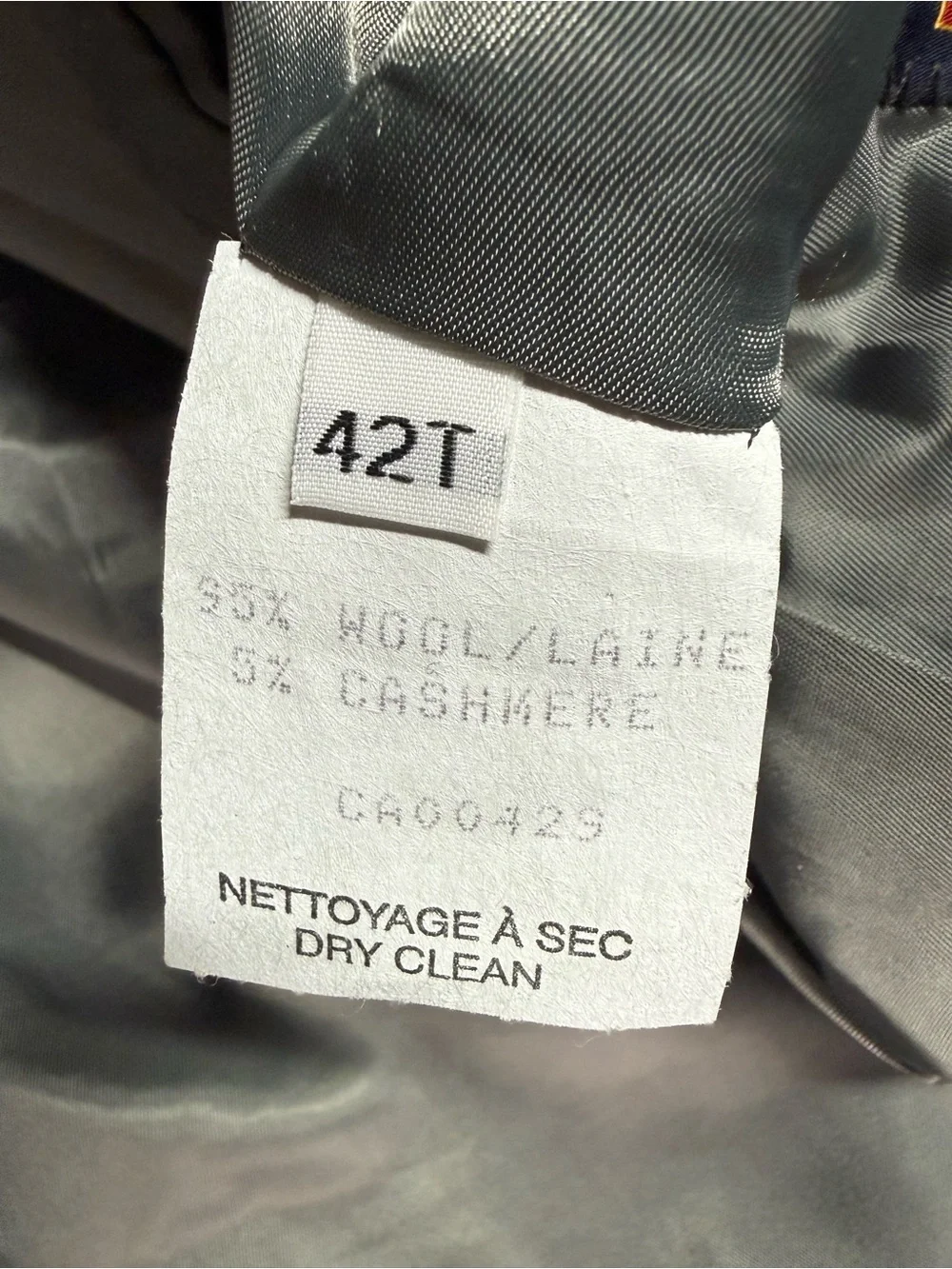 Peter Millar 42T Gray Glen Plaid Wool Cashmere Sport Coat Blazer Made in Canada